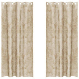 Berkfield Classic Curtain With Curtains 2 Pcs Cream 245 X 140 Cm Velvet
