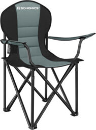 Songmics Travel Camping Chair, Soft Sponge Seat With Cup Holder, Foldable And Sturdy, Dark Green - thumbnail 8