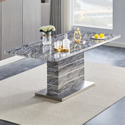 Furniture in Fashion Parini Small Extending Dining Table In Melange Marble Effect