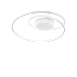 Ideal Lux Oz Dimmable Swirl Integrated Led Semi Flush Light White, 3000K - thumbnail 1