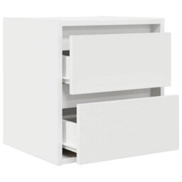 Berkfield Wall-Mounted Bedside Cabinets 2 Pcs White 38X34X40 Cm - thumbnail 6