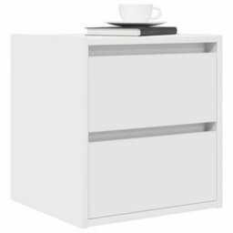 Berkfield Wall-Mounted Bedside Cabinets 2 Pcs White 38X34X40 Cm - thumbnail 4