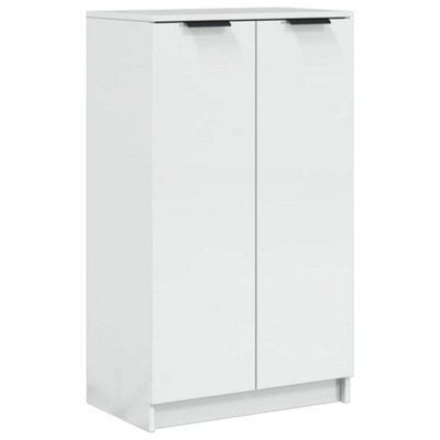Berkfield Sturdy Shoe Cabinet High Gloss White 59X35X100 Cm Engineered Wood - image 1