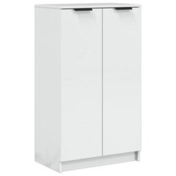 Berkfield Sturdy Shoe Cabinet High Gloss White 59X35X100 Cm Engineered Wood - thumbnail 1