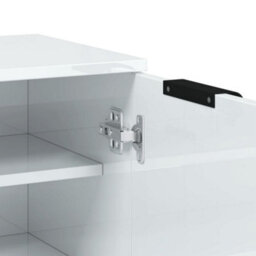 Berkfield Sturdy Shoe Cabinet High Gloss White 59X35X100 Cm Engineered Wood - thumbnail 8