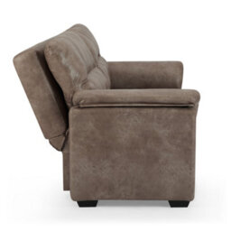 Home Detail Harley 2 Seater Faux Leather Pull Out Sofa Bed, Brown Faux Leather - thumbnail 4