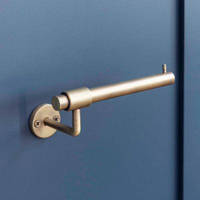 Garden Trading Novello Antique Brass Bathroom Toilet Roll Holder Wall Mounted Metal Iron Gold - image 1