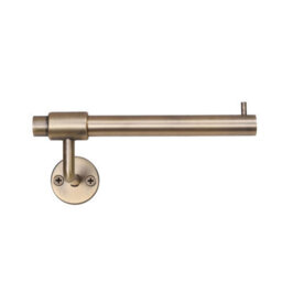 Garden Trading Novello Antique Brass Bathroom Toilet Roll Holder Wall Mounted Metal Iron Gold - thumbnail 4