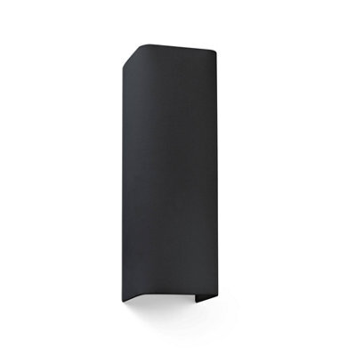 Luminosa Lighting Luminosa Cotton Black Square Wall Light 370X 125X 105 2X E27 - image 1