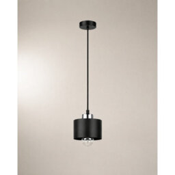 Luminosa Lighting Luminosa Simply Slim Pendant Ceiling Light Black, Silver 1X E27 - thumbnail 5