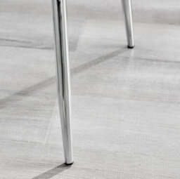 Furniturebox Set Of 2 Dining Chairs - Nora Premium Dining Chairs - Grey Velvet Chrome Leg Dining Chairs - Kitchen Dining Room Chairs - thumbnail 8