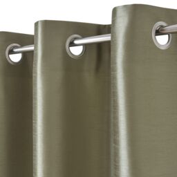 Morea Light Green Plain Woven Lined Eyelet Curtain (W)117Cm (L)137Cm, Pair - thumbnail 5