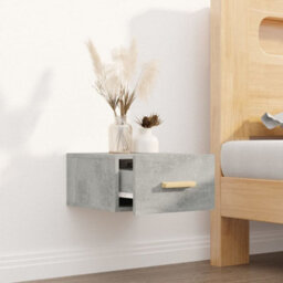 Berkfield Wall-Mounted Bedside Cabinet Concrete Grey 35X35X20 Cm - thumbnail 3