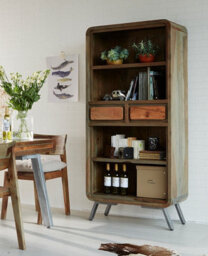Buttercup Farm Aspen Large Bookcase - Metal/wood - L40 X W85 X H180 Cm - thumbnail 4