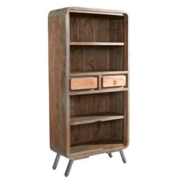 Buttercup Farm Aspen Large Bookcase - Metal/wood - L40 X W85 X H180 Cm