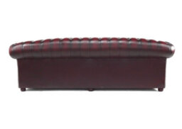 Chesterfield 3 Seater Oxblood Red Leather Sofa Bespoke In Buckingham Style - thumbnail 7