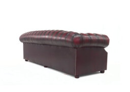 Chesterfield 3 Seater Oxblood Red Leather Sofa Bespoke In Buckingham Style - thumbnail 6