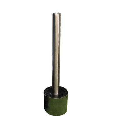 Outdoor Living UK Durban Stainless Steel Modern Metal Water Feature Without Cover