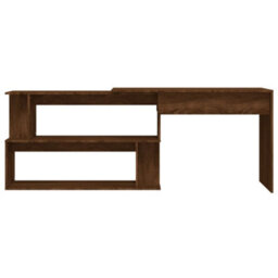 Vidaxl Corner Desk Brown Oak 200X50X76 Cm Engineered Wood - thumbnail 5