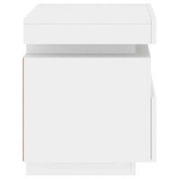 Vidaxl Bedside Cabinet With Led Lights White 40X39X48.5 Cm - thumbnail 8