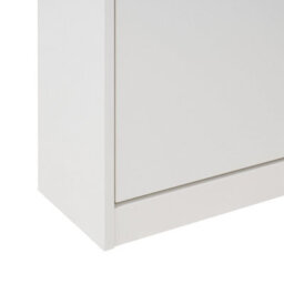 Wyld And Coco Brightnest Slim 2-Compartment Shoe Cabinet White Mdf Wall-Mountable Hallway Organizer 53 X 18 X 75 Cm - thumbnail 8