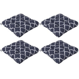 Outsunny Set Of 4 Outdoor Seat Cushion With Ties, For Garden Furniture, Blue - thumbnail 2