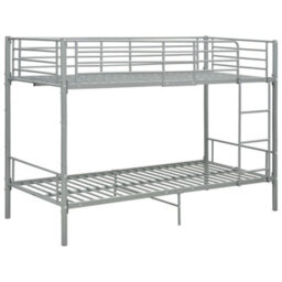 Walplus Bunk Bed Without Mattress Grey Metal 90X200 Cm - thumbnail 2