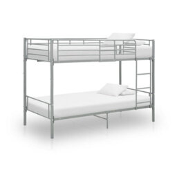 Walplus Bunk Bed Without Mattress Grey Metal 90X200 Cm - thumbnail 1