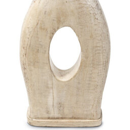Large Cream White Wash Wooden Table Lamp With Black Fabric Shade For Living Room Or Bedroom 76X40X40Cm - thumbnail 4