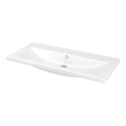 GoodHome Imandra Gloss Grey Wall-Mounted Vanity Unit & Basin Set With 2 Chrome Effect Handle (W)1004mm (H)575mm - thumbnail 7
