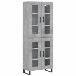 Berkfield Elegant Highboard Concrete Grey 69.5X34X180 Cm Engineered Wood - thumbnail 1