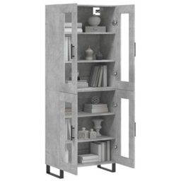 Berkfield Elegant Highboard Concrete Grey 69.5X34X180 Cm Engineered Wood - thumbnail 3