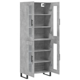 Berkfield Elegant Highboard Concrete Grey 69.5X34X180 Cm Engineered Wood - thumbnail 4
