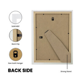 "AK Frames 8X6"" White Poster Frame - Modern Picture Frame For Wall Art, Prints And Photos - Durable And Stylish Display Frame" - thumbnail 2