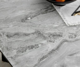 Furniturebox Uk Carson White Marble Effect Dining Table & 6 Green Pesaro Silver Chairs - thumbnail 4