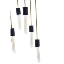 Orsina 6 Bulb Gold Finish Pendant Light, Contemporary Adjustable Multi-Arm Light Fixture, Ceiling Light - thumbnail 5