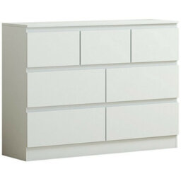 SquareBoxx Keaton Matt White 7 Drawer Double Freestanding Chest Of Drawers (40 X 81 X 106Cm - D X H X W) - thumbnail 1