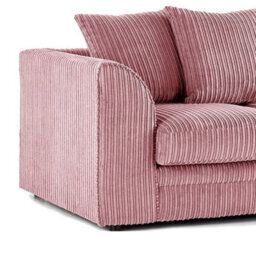 Hannah Jumbo Cord 4 Seater Right Hand Facing Corner Sofa Pink - thumbnail 4
