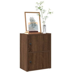 Berkfield Bookcase Brown Oak 40X24X52 Cm Engineered Wood