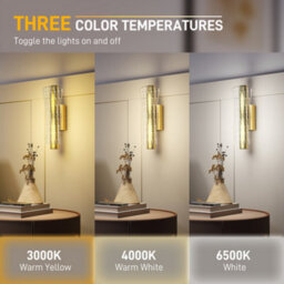 Homcom Led Wall Lamp 2 Pack, Modern Indoor Geometric Wall Light, Gold Tone - thumbnail 4