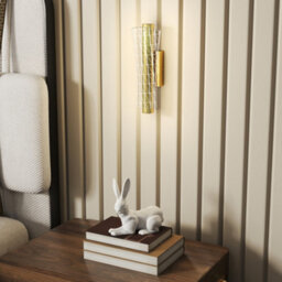 Homcom Led Wall Lamp 2 Pack, Modern Indoor Geometric Wall Light, Gold Tone - thumbnail 8
