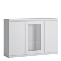 Furniture To Go Fribo 3 Door Sideboard (Glazed Centre) In White
