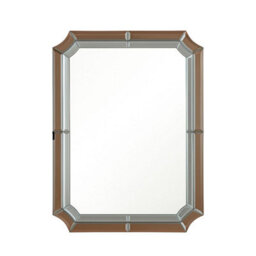 Melody Maison Rectangle Pink Glass Art Deco Wall Mirror 60Cm X 100Cm - thumbnail 6