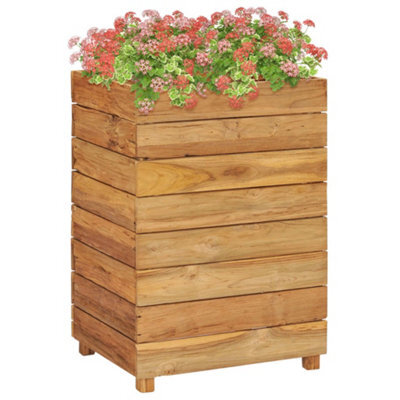 Berkfield Raised Bed 50X40X72 Cm Recycled Teak And Steel - image 1