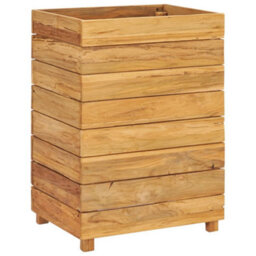 Berkfield Raised Bed 50X40X72 Cm Recycled Teak And Steel - thumbnail 9