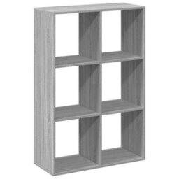 Berkfield Durable Room Divider Bookcase Grey Sonoma 69.5X29X103.5 Cm Engineered Wood - thumbnail 7