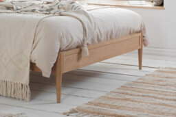 Save On Goods UK 4Ft6 Double French Style,oak & Rattan Wood Wooden Bed Frame Bedstead - thumbnail 3