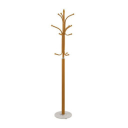 Gold&white 174.5Cm Coat Stand Metal Umbrella Holder Clothes Rack With Marble Base - thumbnail 1