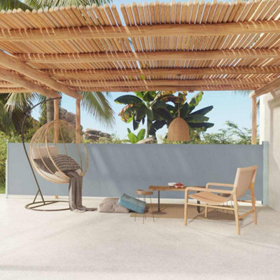 Walplus Patio Retractable Side Awning Garden Sun Shade Canopy Gazebo For Back Door, Porch, Patio 117X600 Cm Grey - image 1
