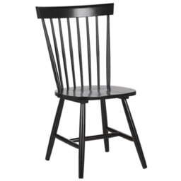 Beliani Set Of 2 Dining Chairs Burges Wood Black - thumbnail 4